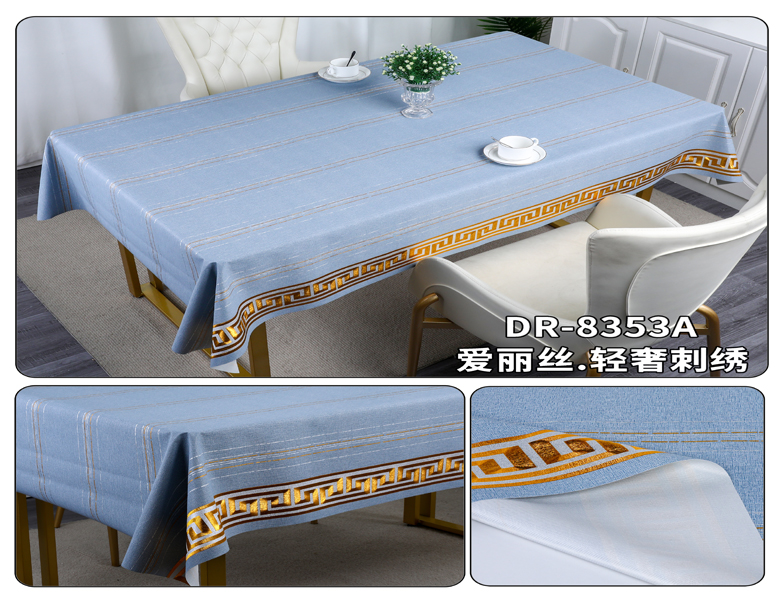 Waterproof PVC Plastic Rectangle Children Table Cloths Denim Toalhas de Mesa for Home