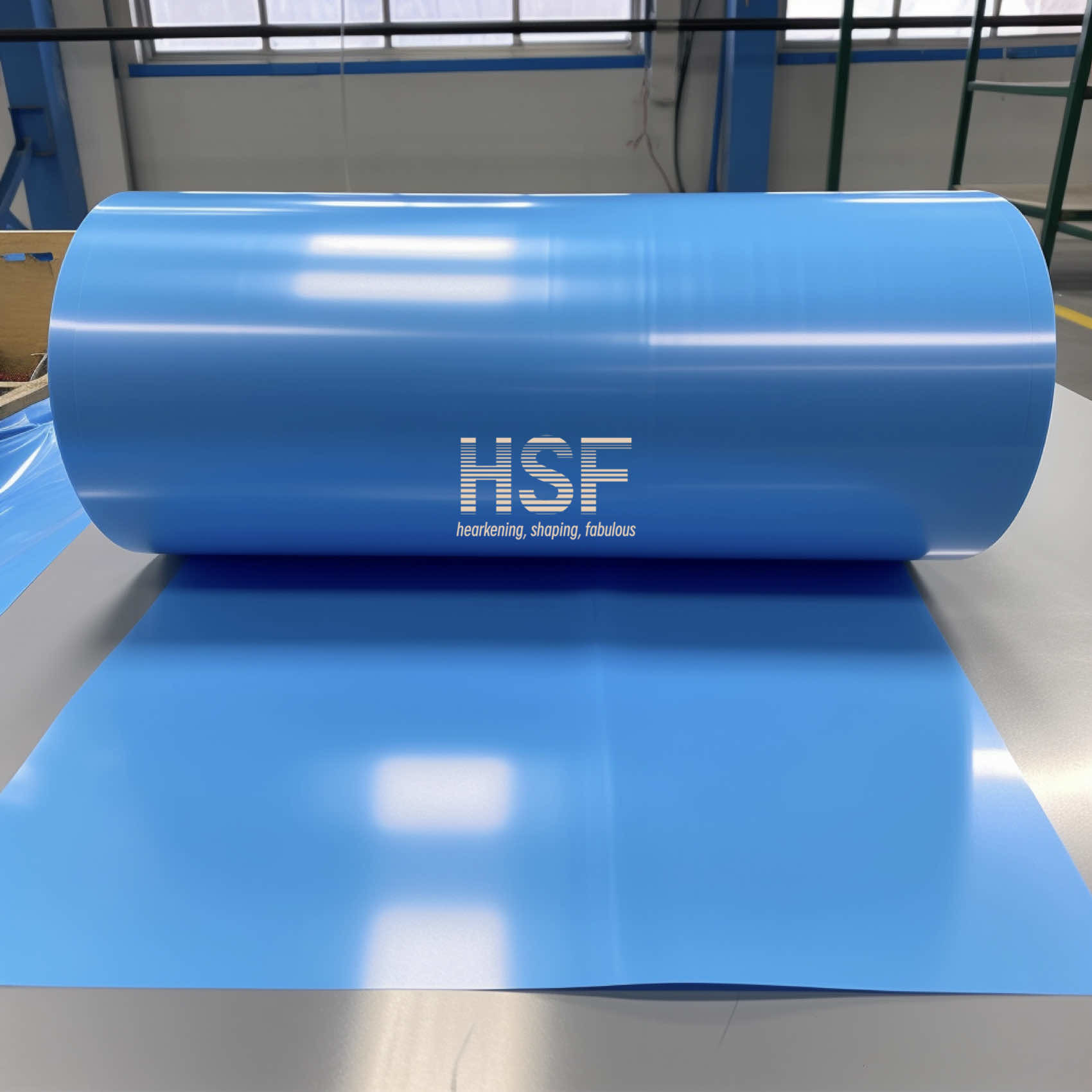 75 Micron Translucent Blue MOPP Film Roll Tear Resistant