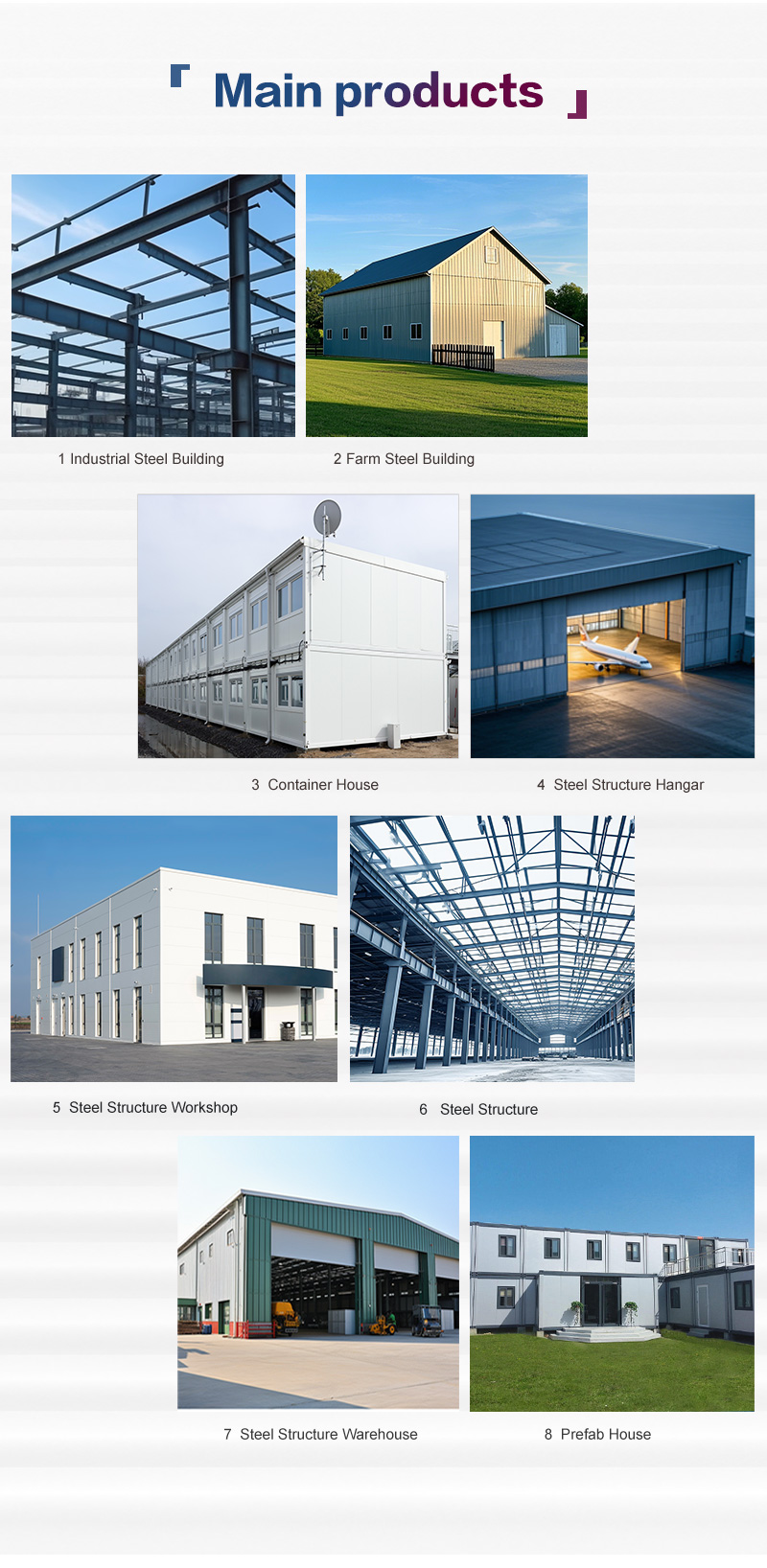 Strong Portal Frame Steel Structure Construction , Lightweight Steel Frame Construction