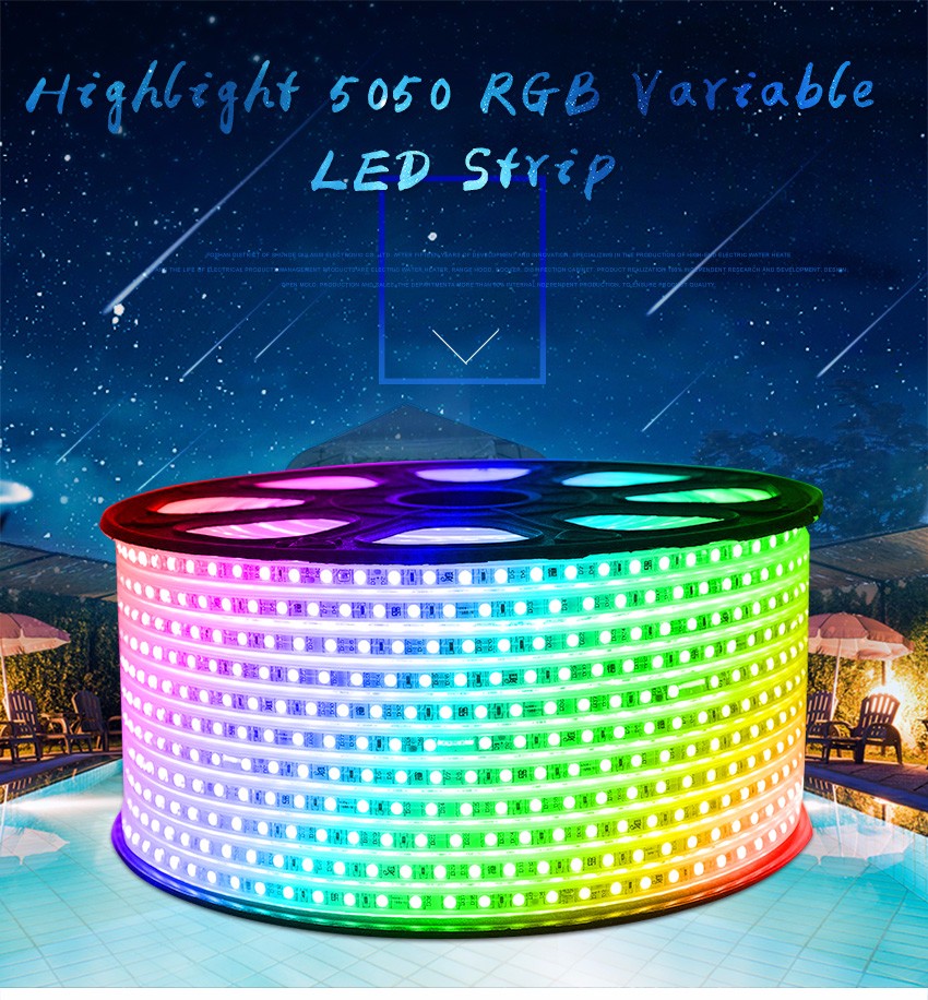 100m RGB Strip Light for Landscape Waterproof Warm White LED WiFi Remote Control DMX Compatible
