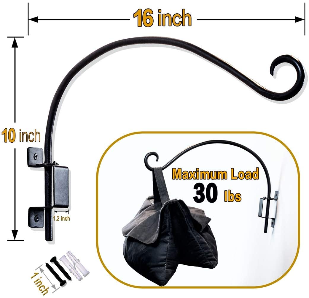 Metal Steel Q235 Plant Hook Bracket for Heavy Duty Hanging of Flower Baskets and Pots