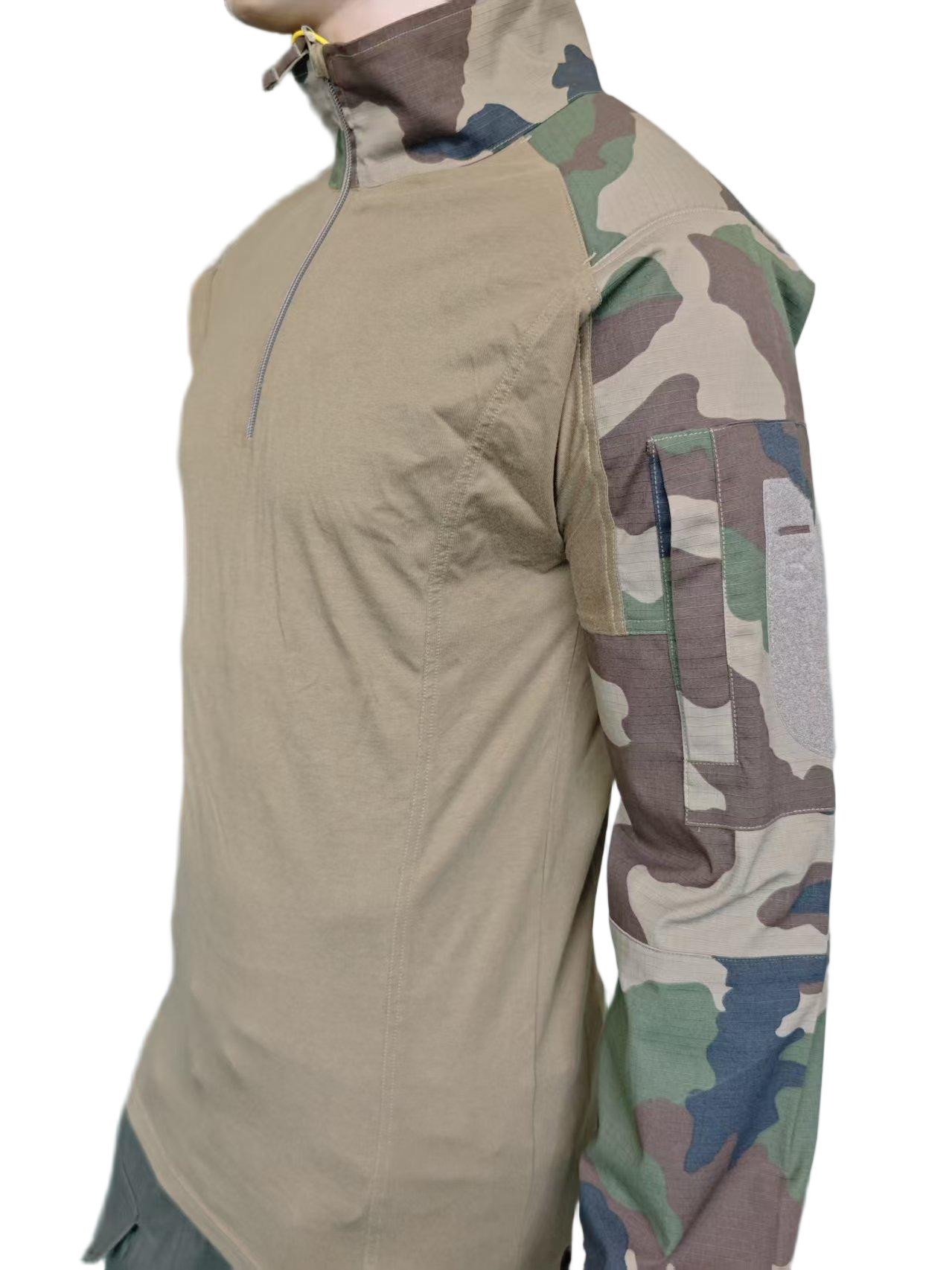 Semi Placket Camouflage Tactical Training Suit Frog Jacket Battle Trousers Quick Dry Camouflage Combat Shirt Tactical Clothing Ripstop Uniform