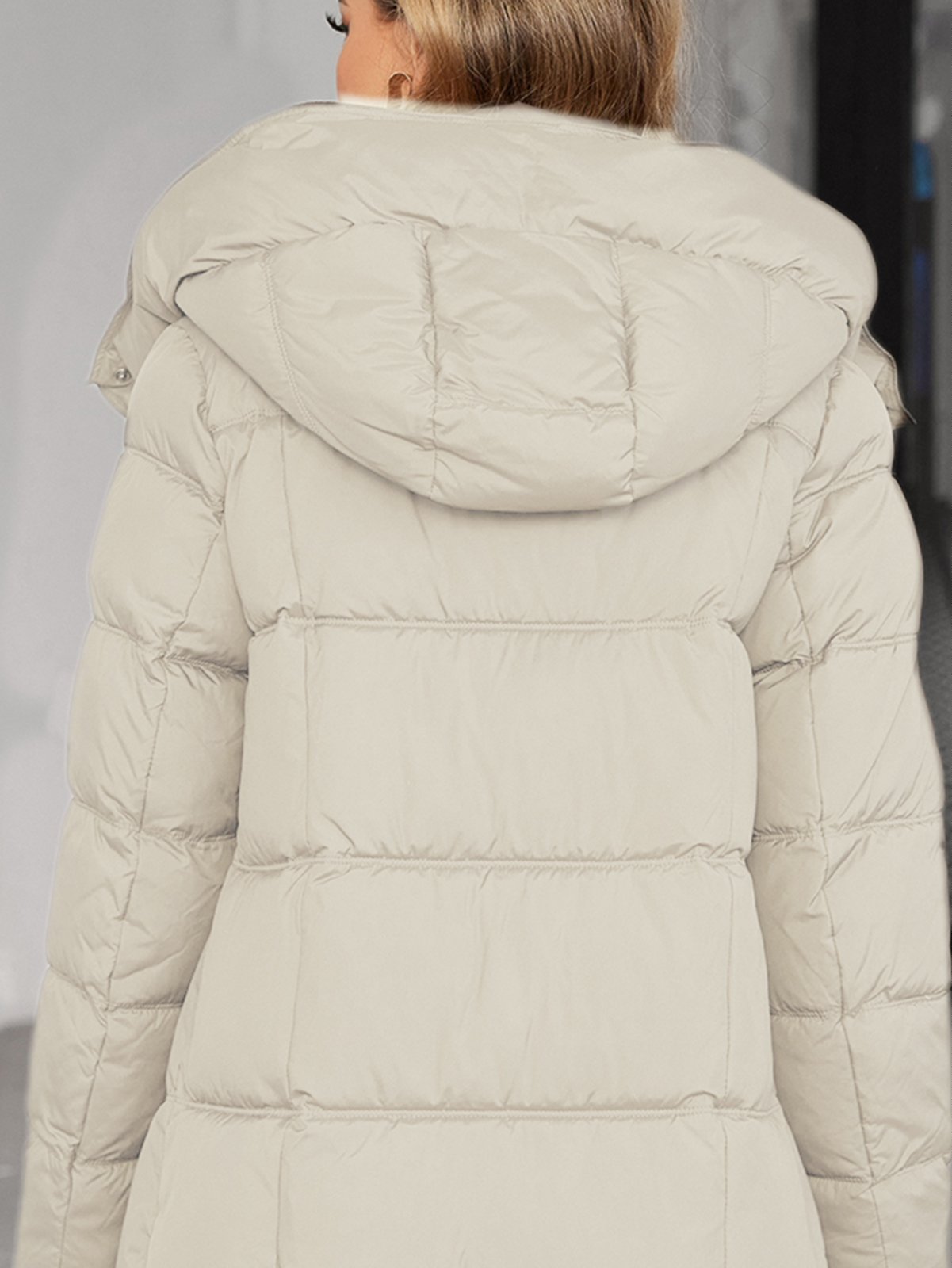 Mid Length Detachable Hood Thickened Down / Cotton Jacket, classic coat, nice colour, for daily wear, warm coat, classic style