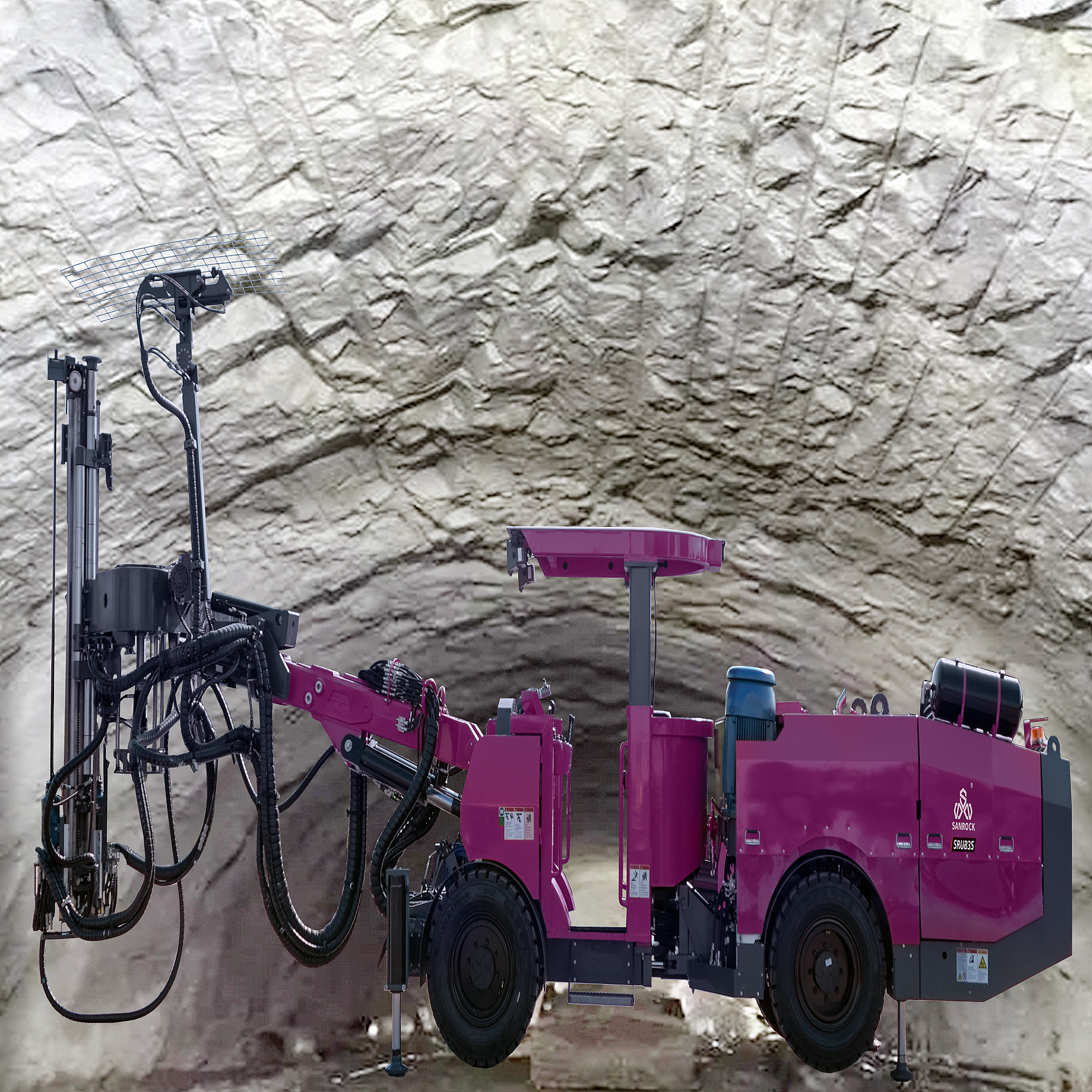 Underground Jumbo Drilling Rig Machinery Hydraulic Borehole Tunnel Mining Drilling Rig