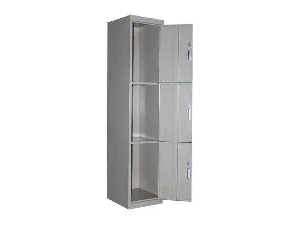 Custom Height Metal Staff Lockers , Three Door Commercial Metal Lockers