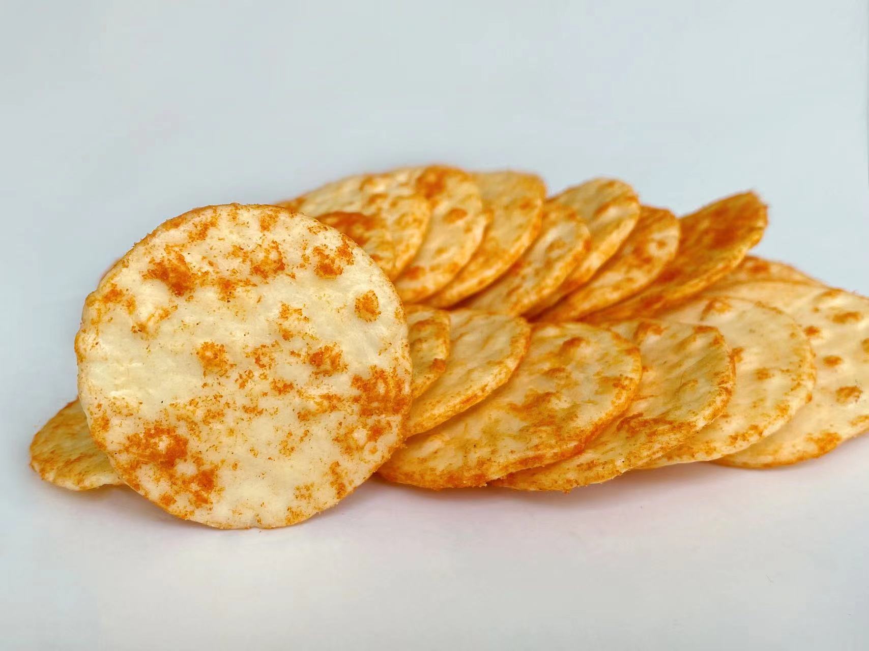 Tomato Flavors Senbei Rice Crackers Salt Vinegar Soft Baked Cookies