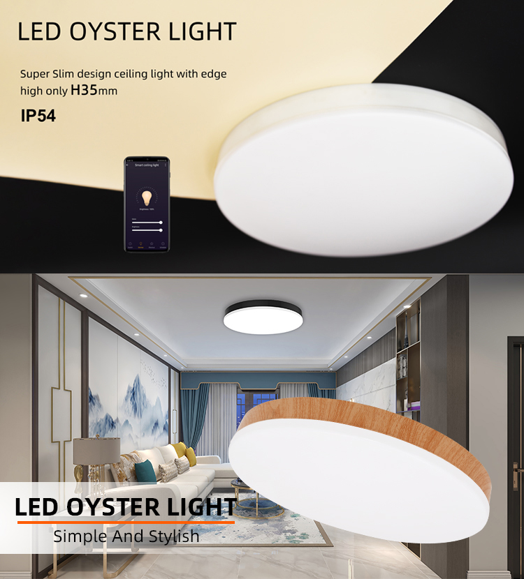 15W 28W Round Sensor Ceiling Light IP54 Dimmable Motion Activated Ceiling Light
