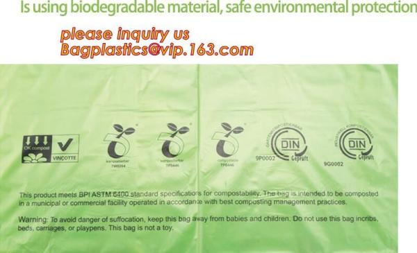 100% Environment Friendly Compostable Cornstarch Garbage Bags, composted manure
