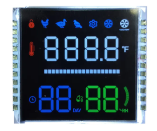 VA LCD Display with 33x29 mm Display Area 22PIN Interface and Color Digits for