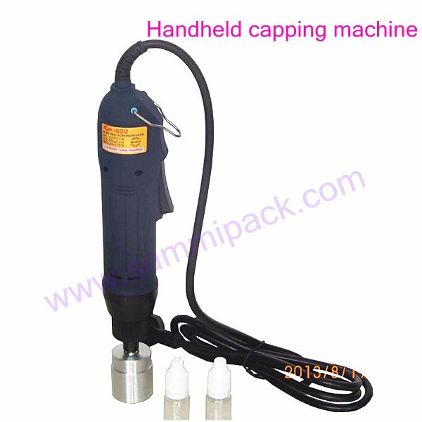 Portable Plastic Bottle Capping Machine , Electric Handheld Bottle Capper