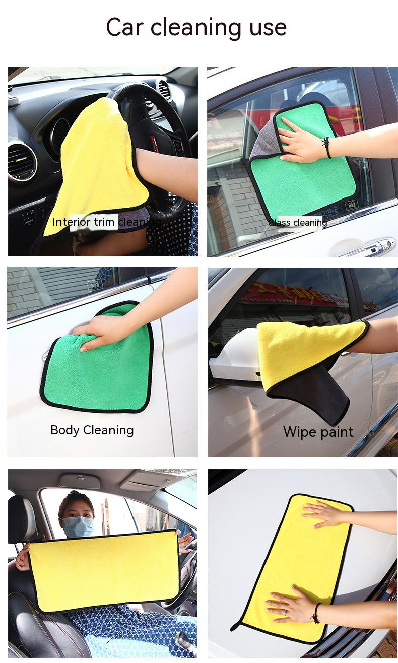 Custom Thicken Plush Car Cleaning Cloth 40x40 Colorful Car Towels with Edge Microfiber