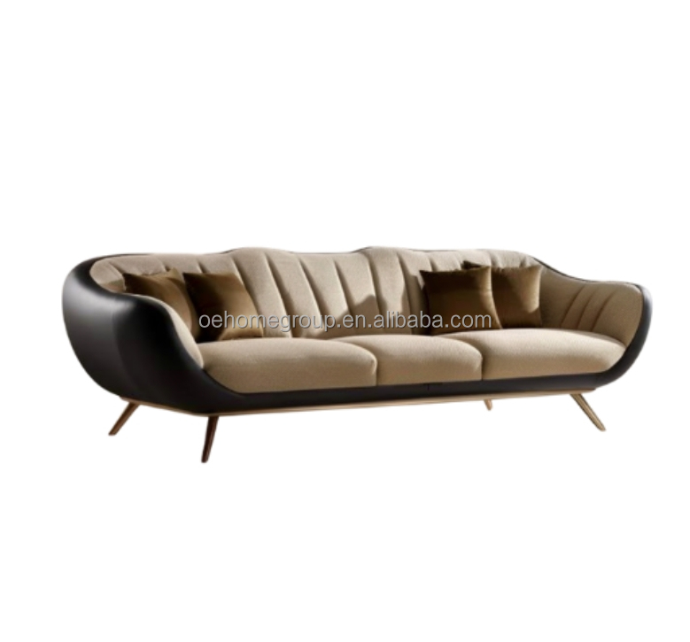 Modern Upholstered 2 3 Seater Sofa Light Luxury Living Room Lounge Loveseat Sofas Leather Couch Set Furniture
