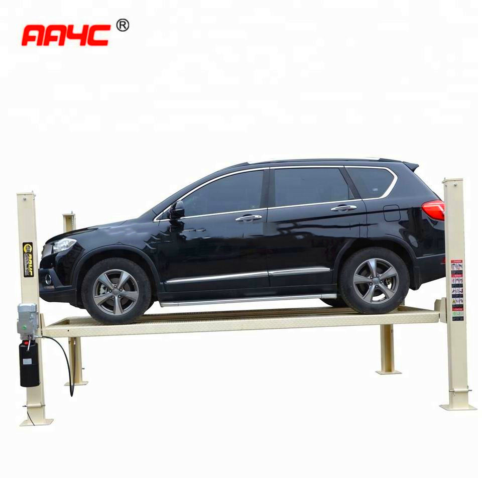 AA4C Movable 4 Post Parking Lift Vehicle Ramp Car Lifter 3.5T 4.2M Auto Care Equipments