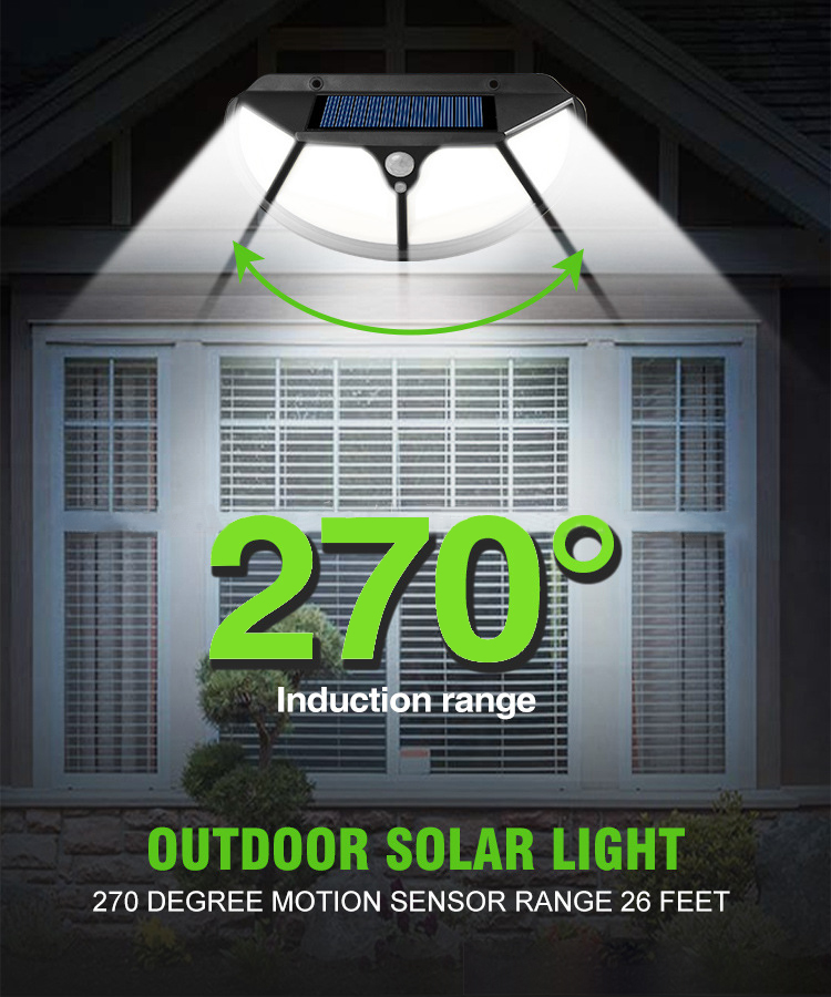 LED Solar Light Outdoor Solar Lamp with Motion Sensor Light Sunlight Street Lamp LED Spotlight for Garden Decoration