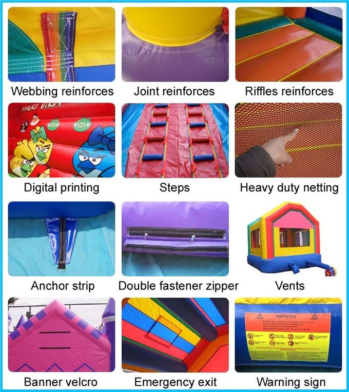 25'x18' indoor big tiger inflatable toddler bouncy castle made of lead free material for family backyards