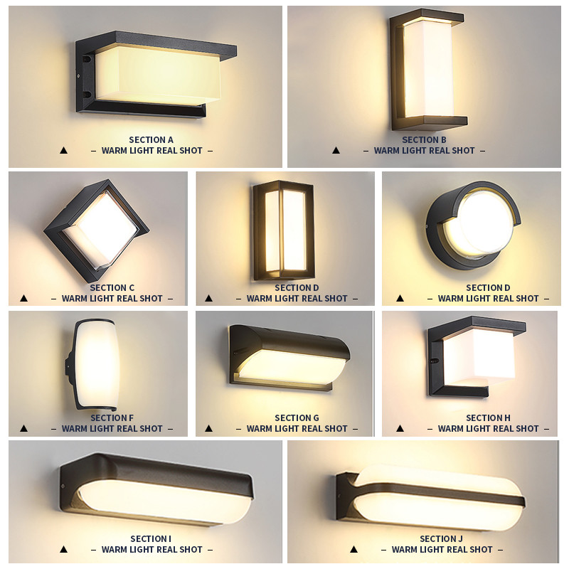18w 30w 50w Outdoor Waterproof LED Wall Lights Interior 38x15x14cm