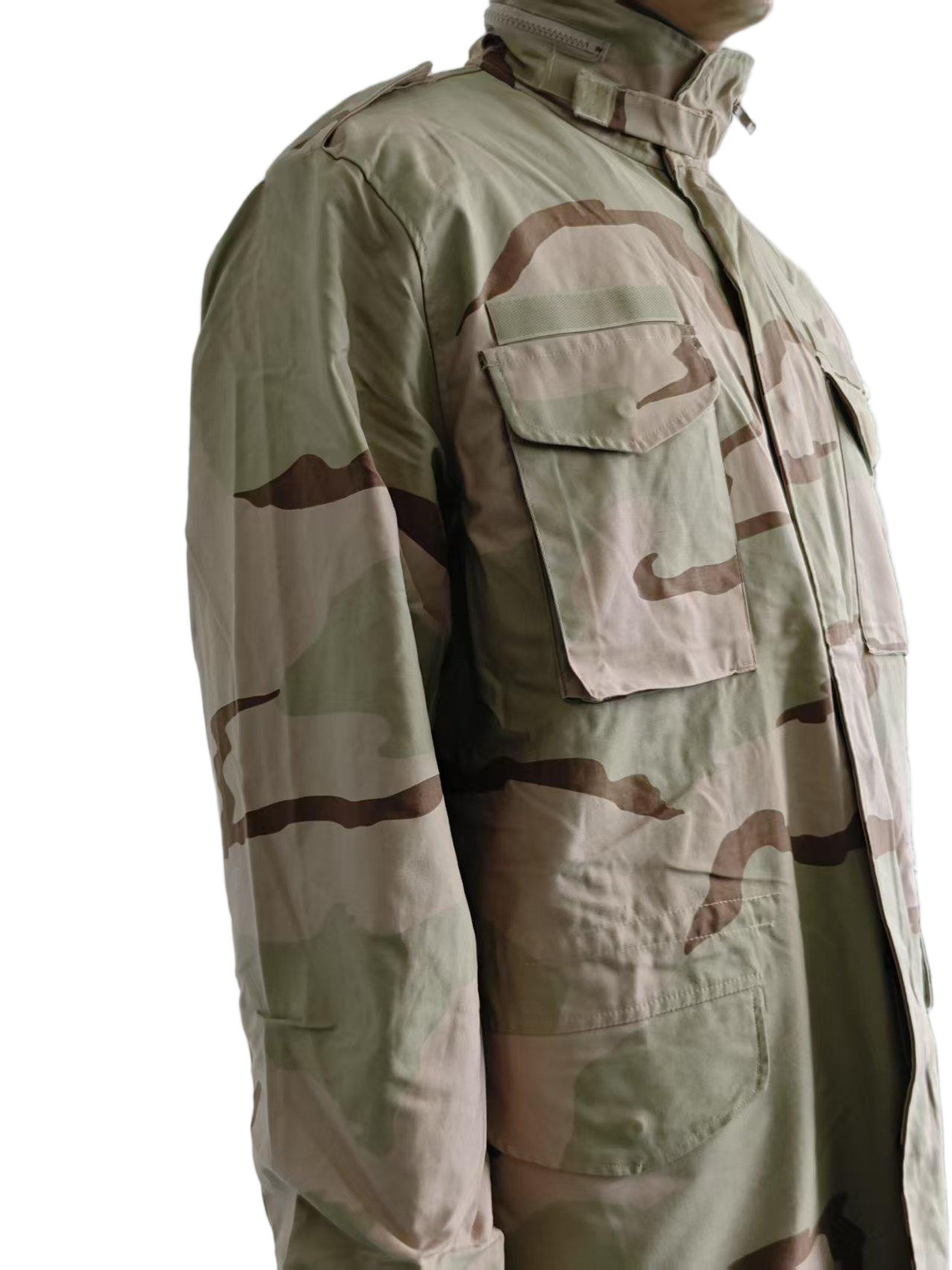 Durable Camo Battlefield Jacket with Stand Up Collar Warm Waterproof Camouflage Hooded Cotton Padded Tactical Jacket