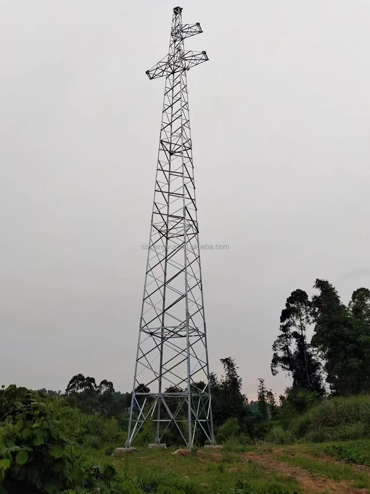 Hot Dip Galvanized Angle Steel Electricity Transmission Tower