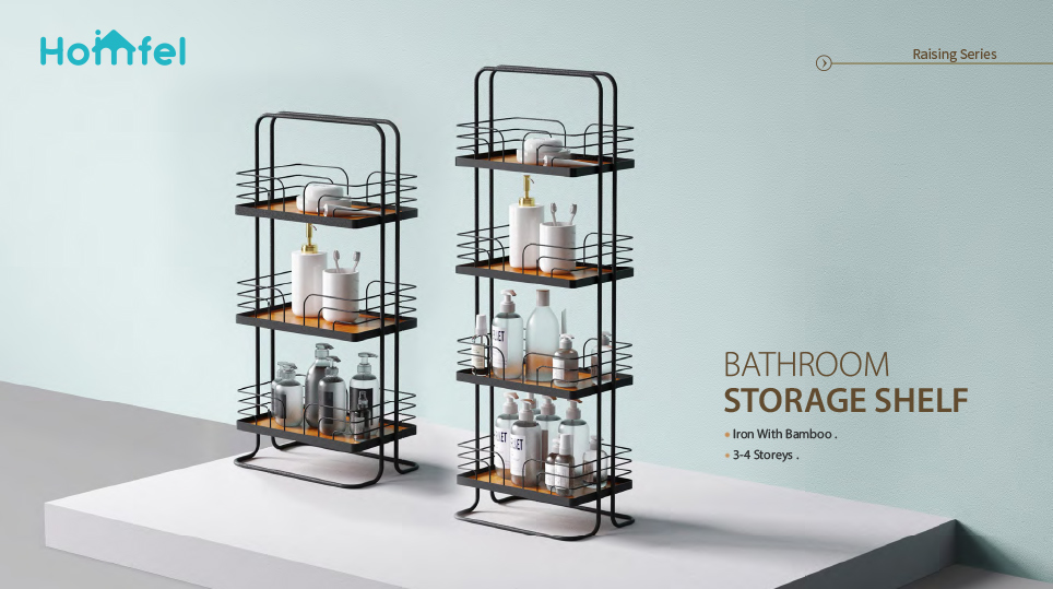 Standing Type Modern Bathroom Shower Caddy 3 Tiers Metal Wire Shelf Organizer