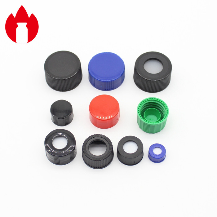 13mm 18mm 24mm Plastic Screw Covers , Screw Plastic Cap For Threaded Bottle