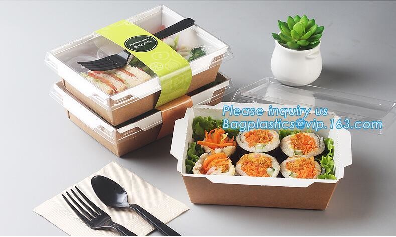 Cheap Cardboard foldable kraft paper lunch box with window,Lunch noodle fast food kraft paper box by customized logo pri