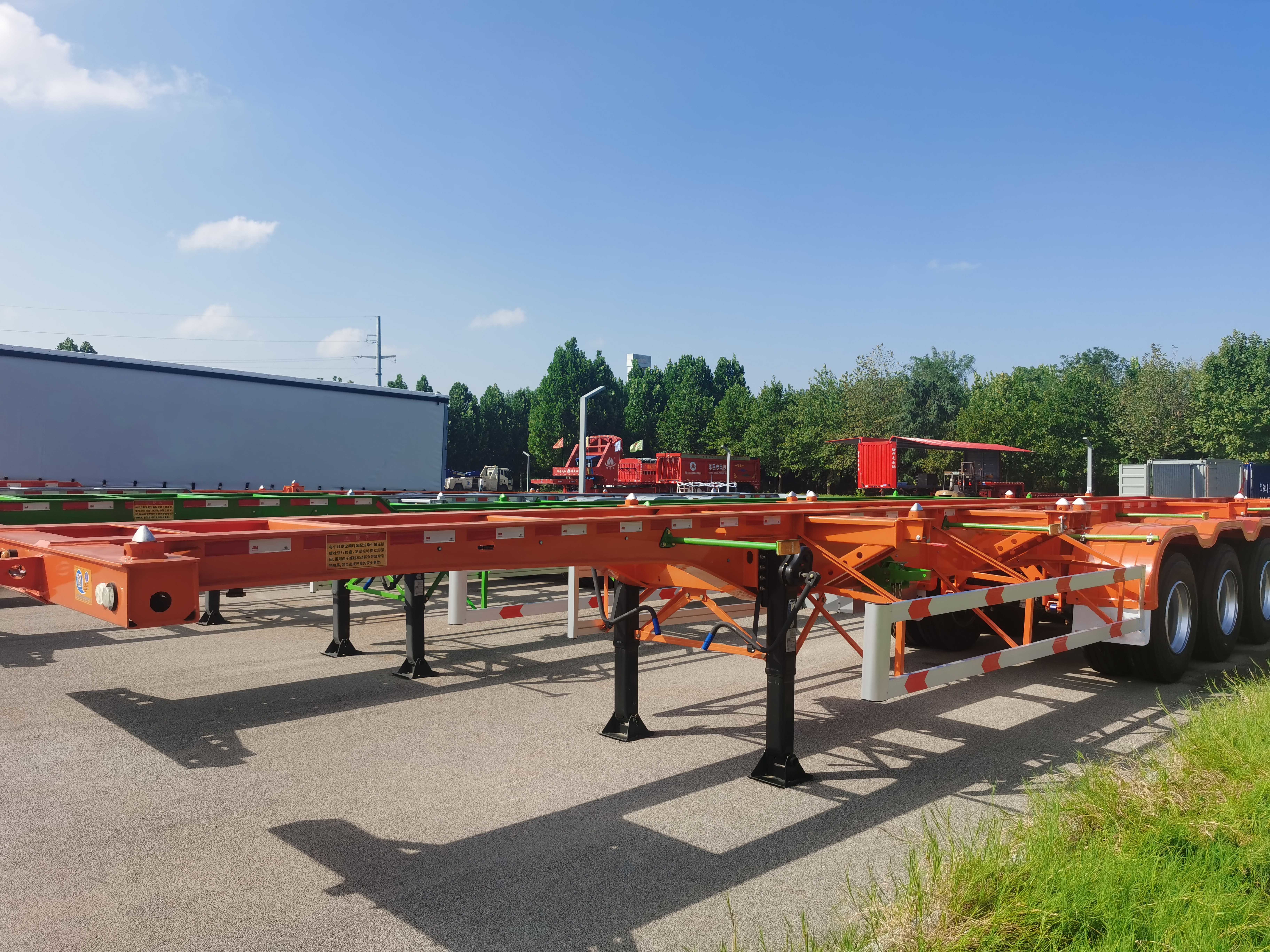 12m Skeleton Semi Trailer 40ft Container Frame Locks