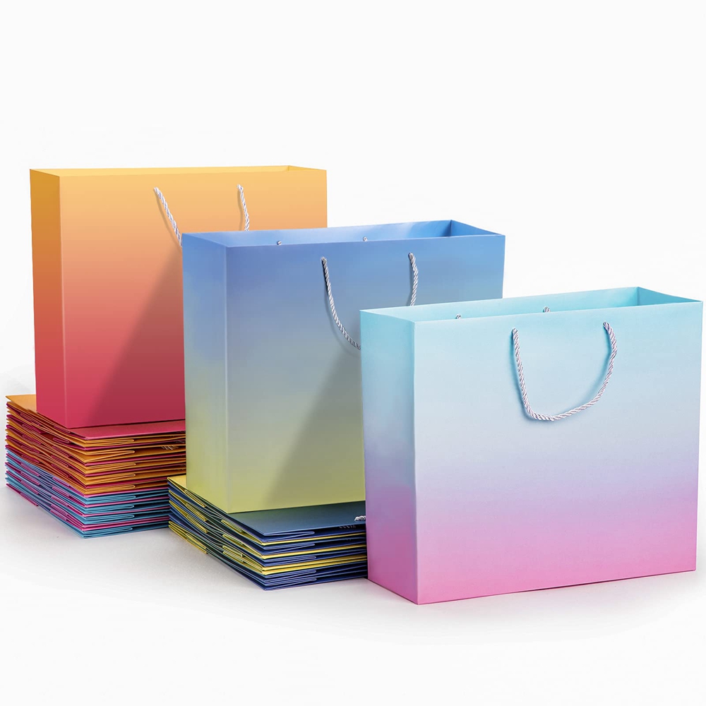 Custom Recycled Retail Carry Cardboard Boutique Shopping Gift Tote Paper Bag Ideal