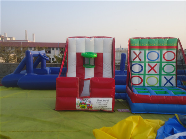 Digital Printing Cartoon Obstacle Course For Kids 0.55 mm PVC Tarpaulin