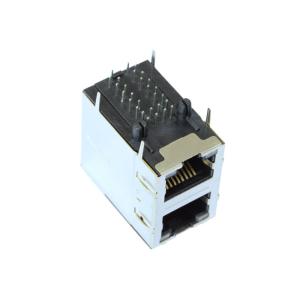 Separated CT 10/100Base-T Rj45 2 ports Stacked With Leds ARJM21A1-A12-AB-CW2