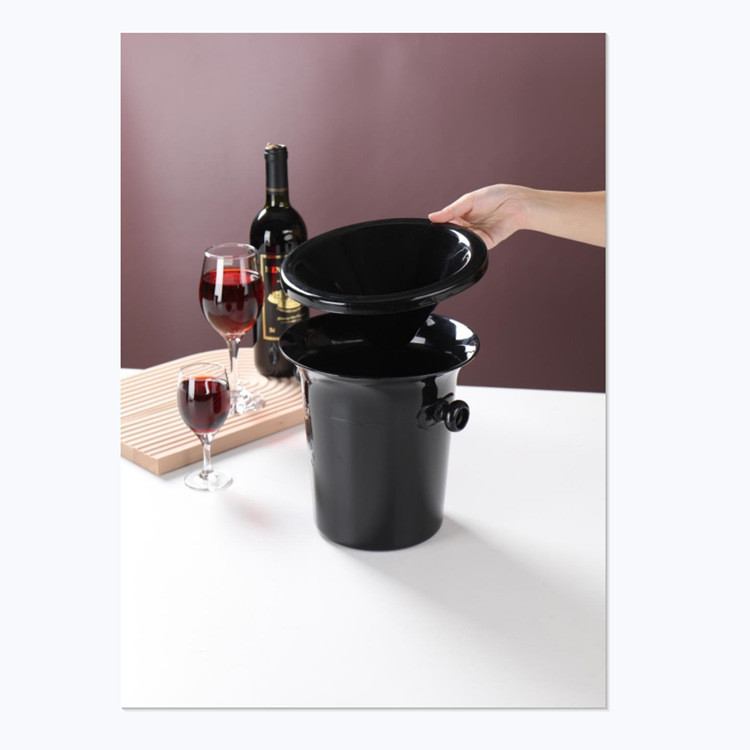 Polypropylene Plastic Wine Tasting Spittoon Bucket 3.7L 2L