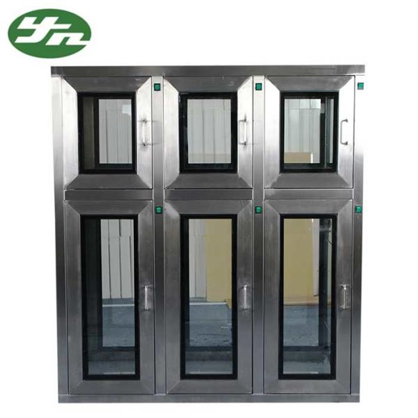 Customize Cleanroom Pass Box Stainless Steel With Multilayer Transfer Window