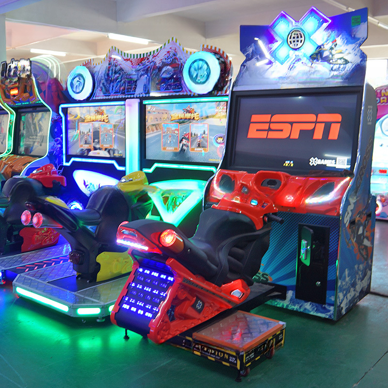Coin Operated Snocross Arcade Game Dynamic Moto Driving Arcade Video Game Machine