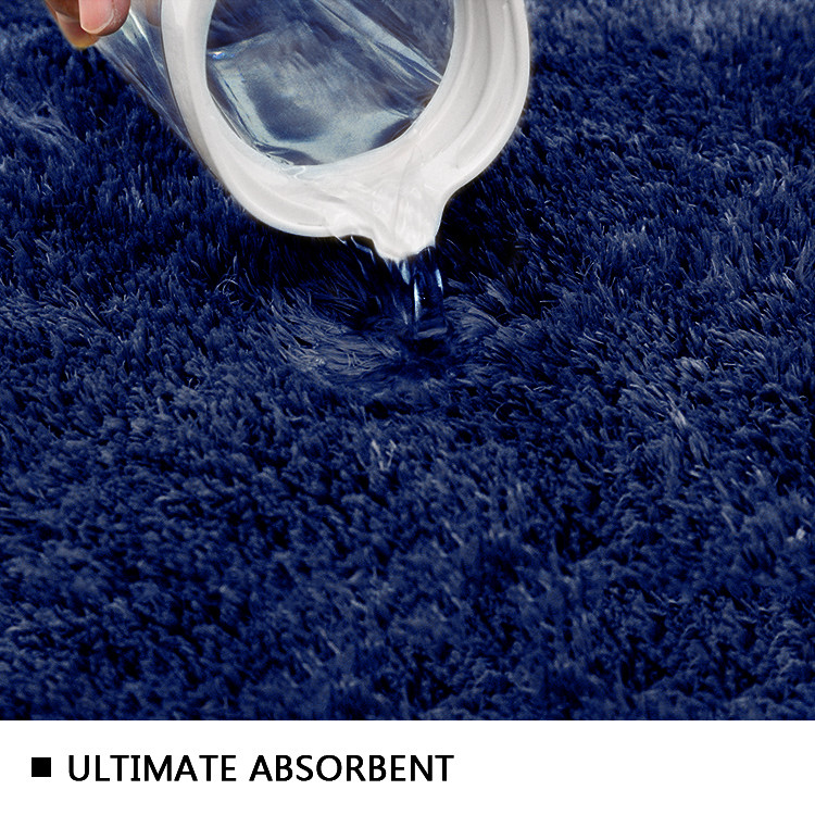 Shaggy Tufted 1.5 Inches Non Slip Bathroom Carpet Machine Washable