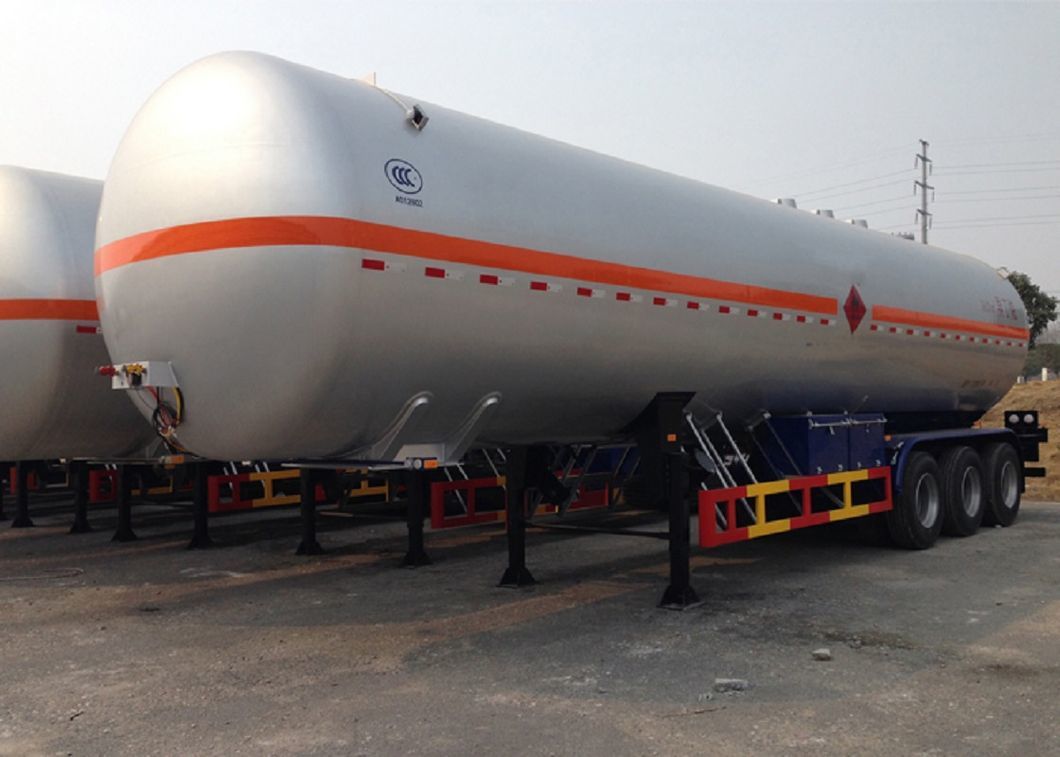 3 Axles 51000L Liquefied Petroleum Gas Lorry Tank Semi Trailer for LPG