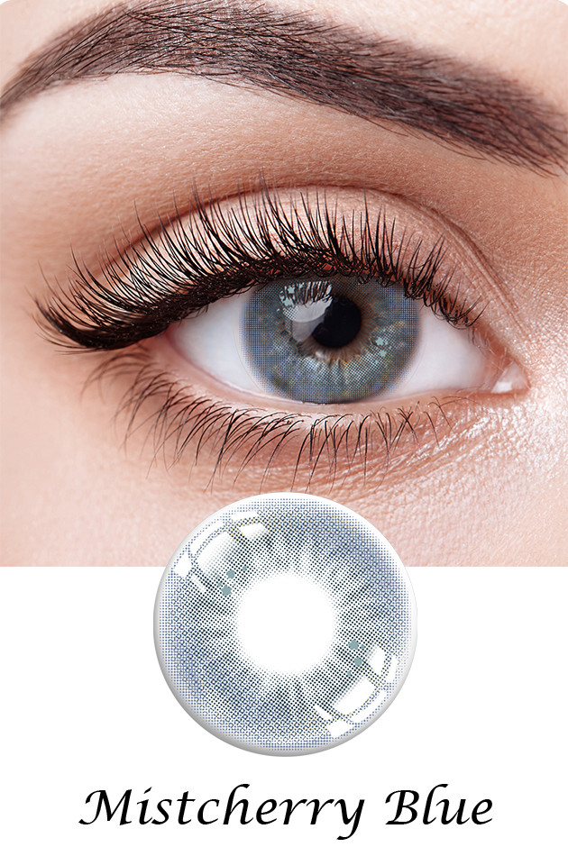 CE0197 Non Prescription Colored Blue Eye Contact Lens 8.5mm 2 Tone 1 Year