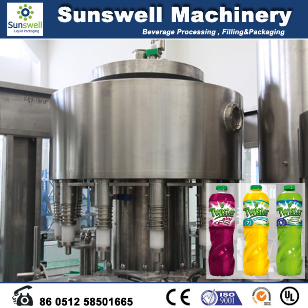 Monoblock Bottled Hot Filling Machine Heat-resistant For Fruit Juice Making
