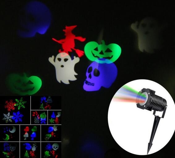 LED Light Moving Snowflake Landscape Laser Projector Lamp Outdoor Garden Xmas