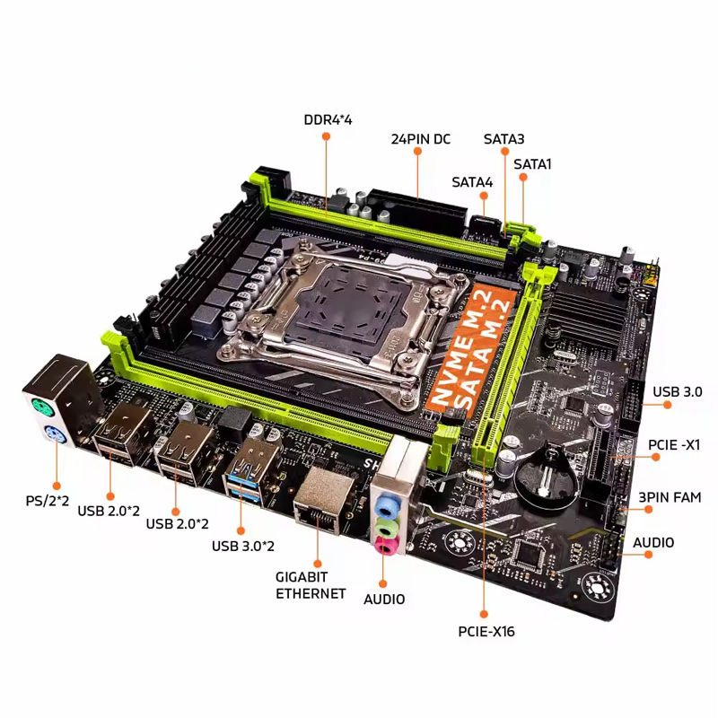 Customized X99 motherboard DDR4 PC LGA 2011-3 motherboard for desktop gaming PC X99 chipset motherboard P4 mainboard
