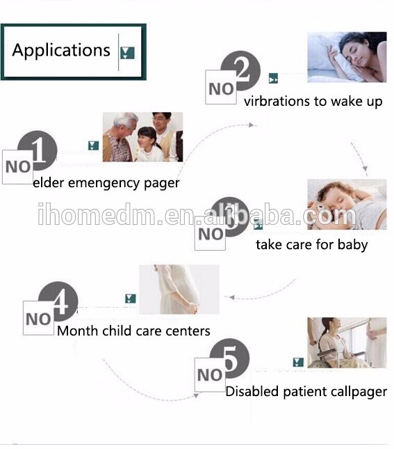 wireless emergency apparatus portable nurse call bell system for disabled or senior nursing centre