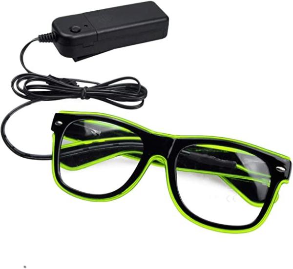 Quality Party Rave Light Up EL Wire Glasses Luminous Dark Glowing for sale