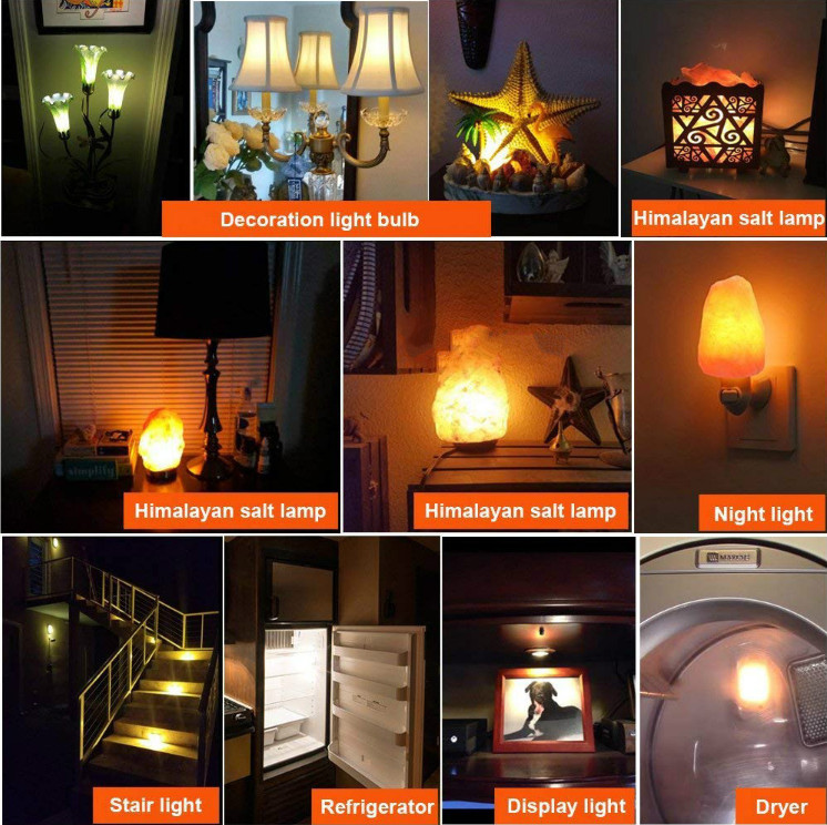 Amber Gold Edison LED Filament Bulbs 4W Antique T25 Decorative Tubular Bulbs