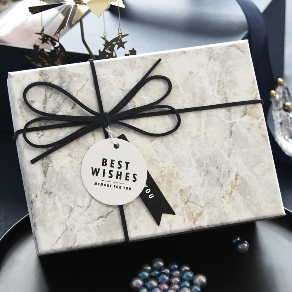 ISO9001 6 Pieces Marble Grain Rigid Paper Gift Box For Cell Phone