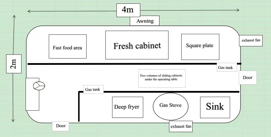 Fully Equipped Water-Based Catering Trailer for Home Trade Assurance Raw Material Water