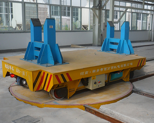 Crossing rail ransfer car on turnplate for aotumobile production line