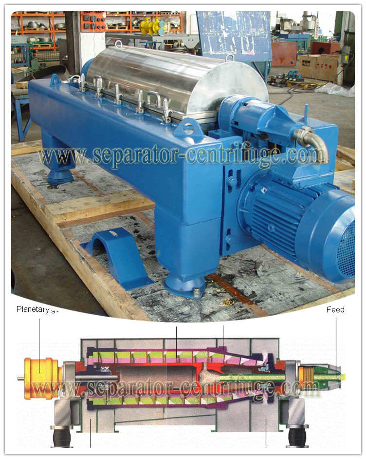 Food Chemical Pharmaceutical Decanter Separator Centrifuge With Adjustable Clarification