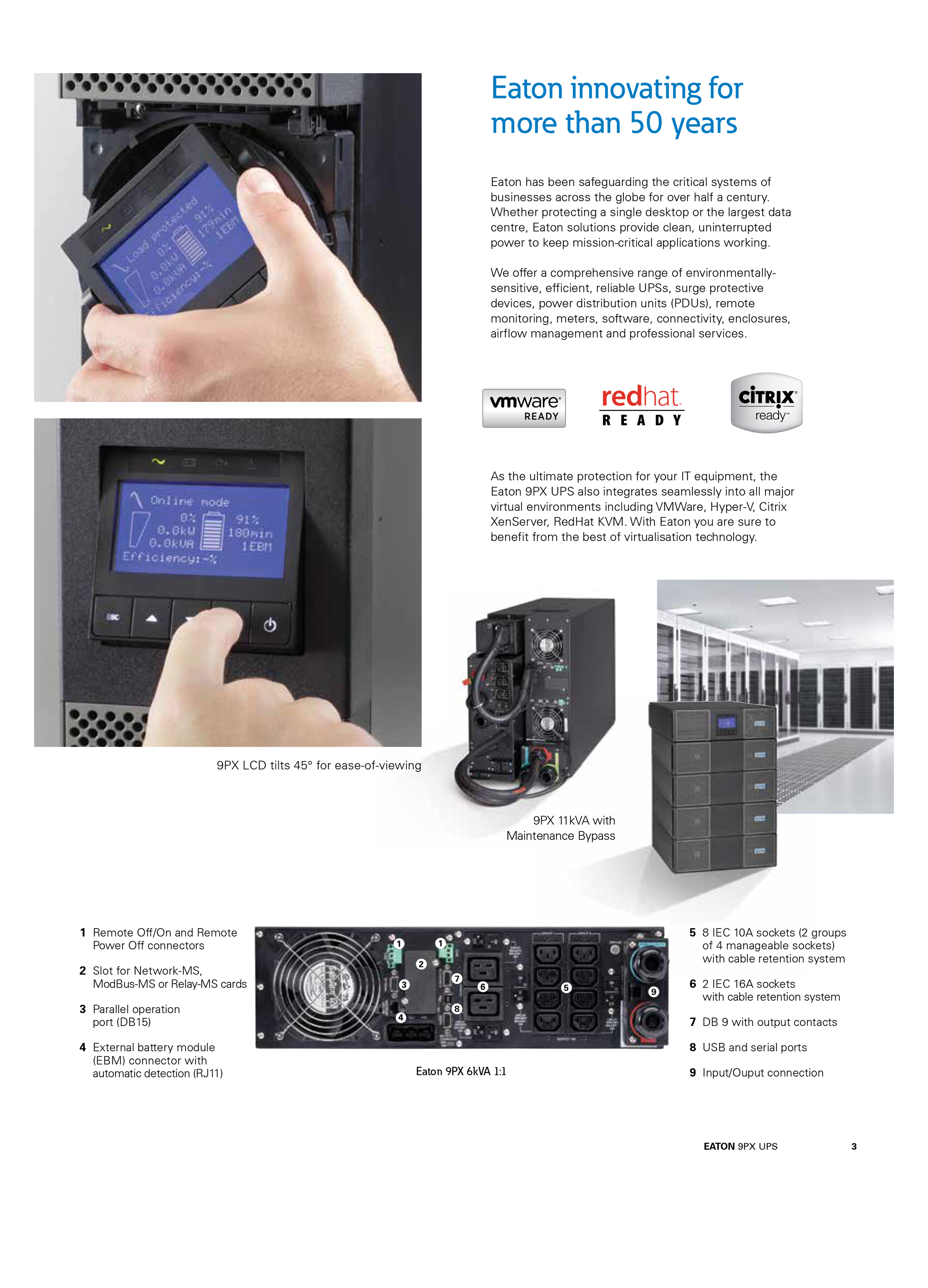 Eaton 9PX UPS 1000VA 2200VA 3000VA 3000VA 5000VA 6000VA 8000VA 11000VA for Computer
