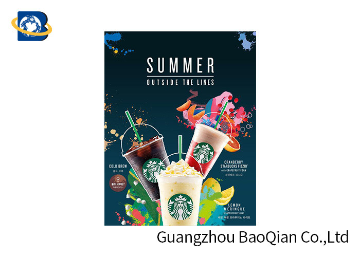Food / Drinking Advertising Posters 3D Lenticulares High Definition Eco - Friendly Material