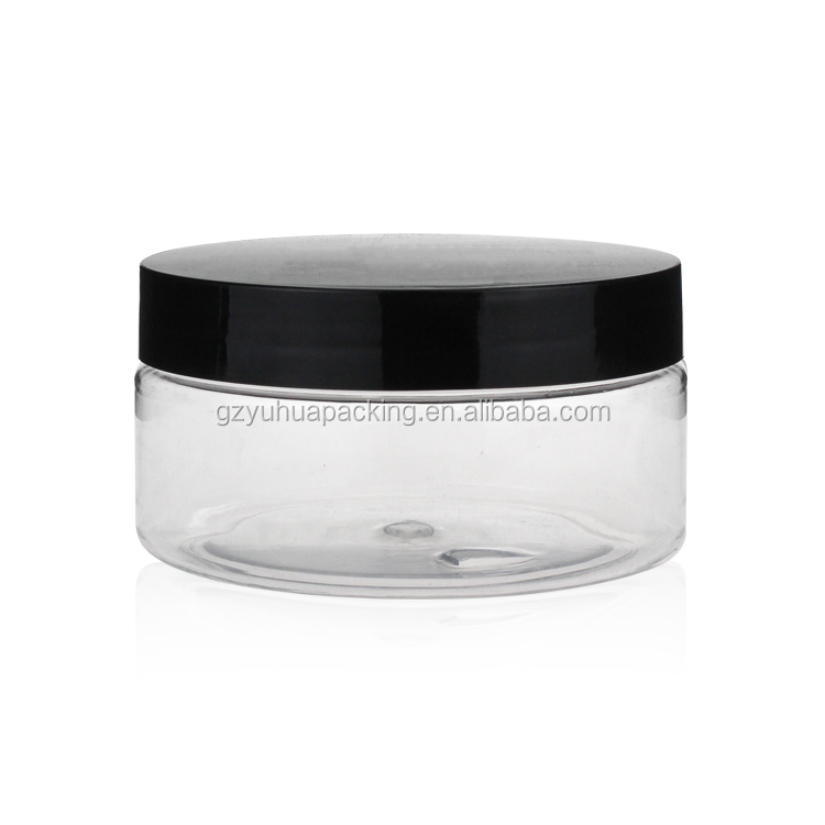 Clear 200ml Plastic Packaging Jars PET Recyclable Cosmetic Jars