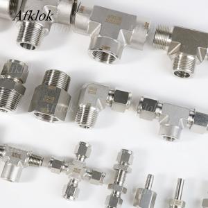 1/8 1/4 3/8 1/2 3/4 1 inch NPT threaded ferrule stainless steel connector