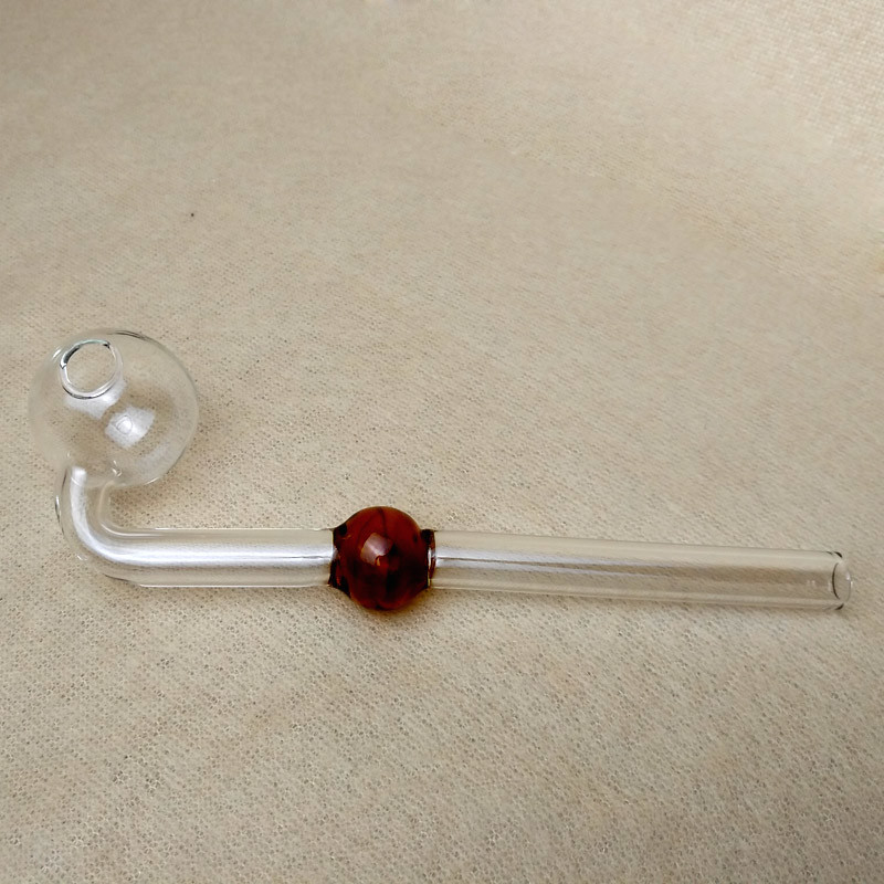 Curved Glass Smoking Pipe With Blue Green Amber Pink Colors Balancer